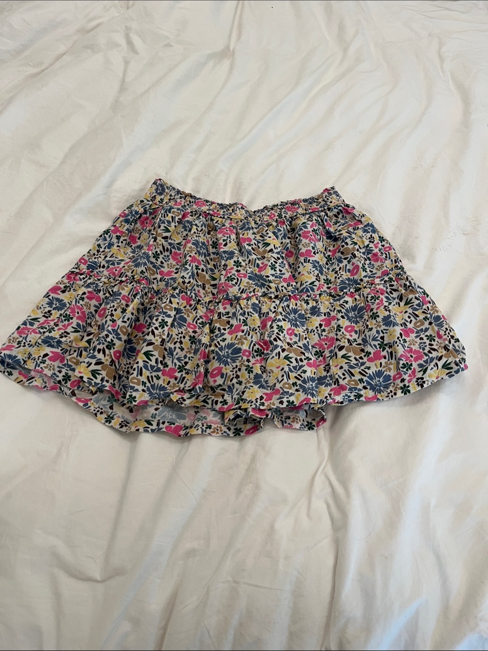 GAP Floral Ruffle Skort - Pink, Blue & Cream